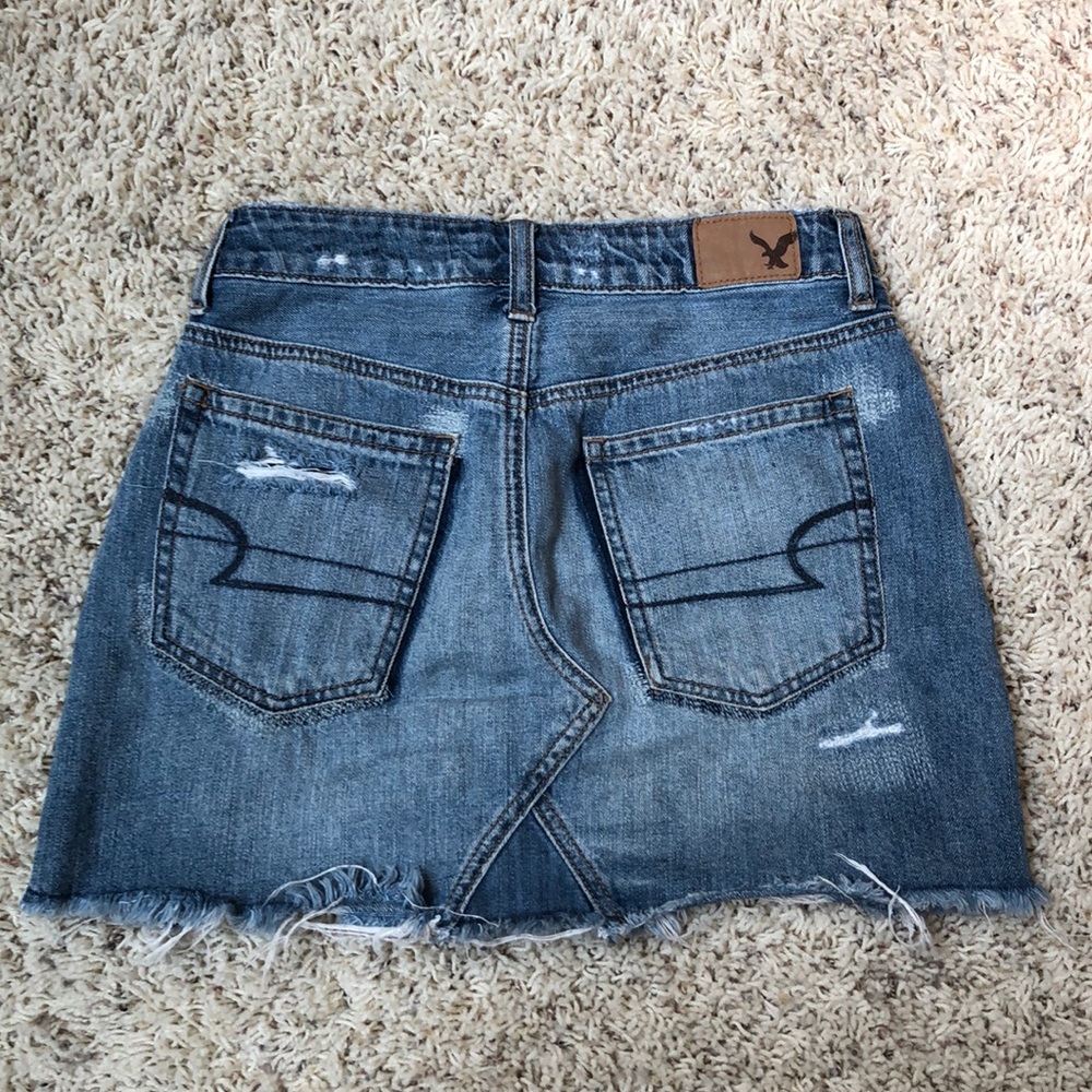 American Eagle Outfitters button-fly jean skirt - Picture 4 of 6
